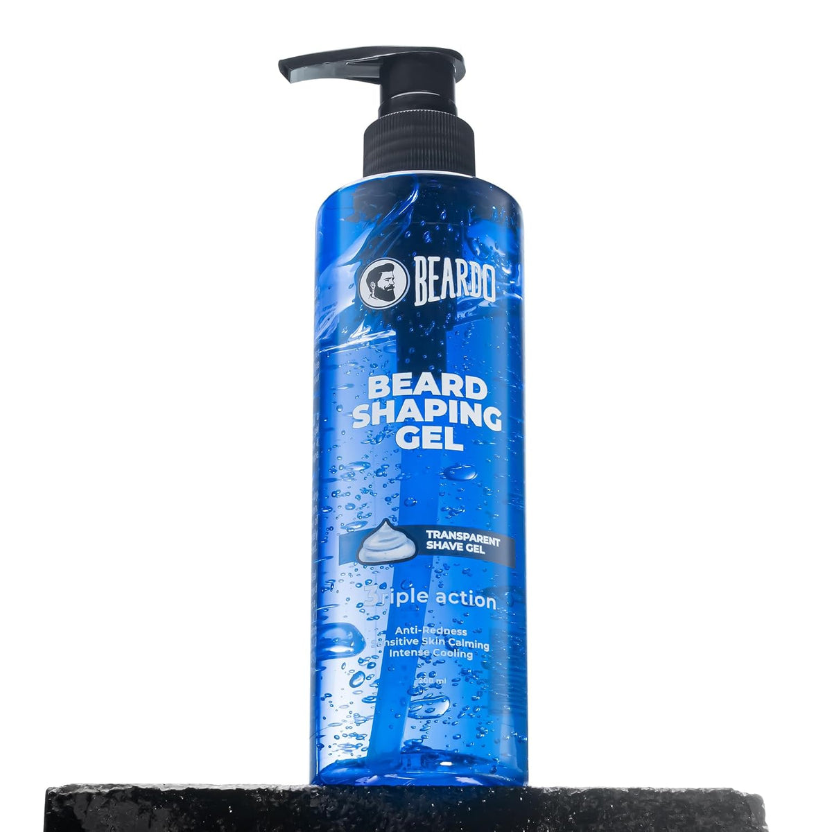 Beardo Beard Shaping Gel, 200ml | 3riple Action Transparent Shaving Gel for Men | Shaving gel with Anti-Redness, Calming, Intense Cooling | Suitable for Sensitive Skin