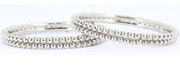 NMII Metal Base Metal with Ball Chain Linked Glossy Finished Kada Set For Women and Girls