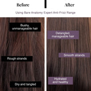 Bare Anatomy Anti Frizz Shampoo & Hair Mask Combo | Hyaluronic Acid & Fatty Acids | Frizz Control Up to 24 Hours | Smooth & Shiny Hair | 250ml + 250g