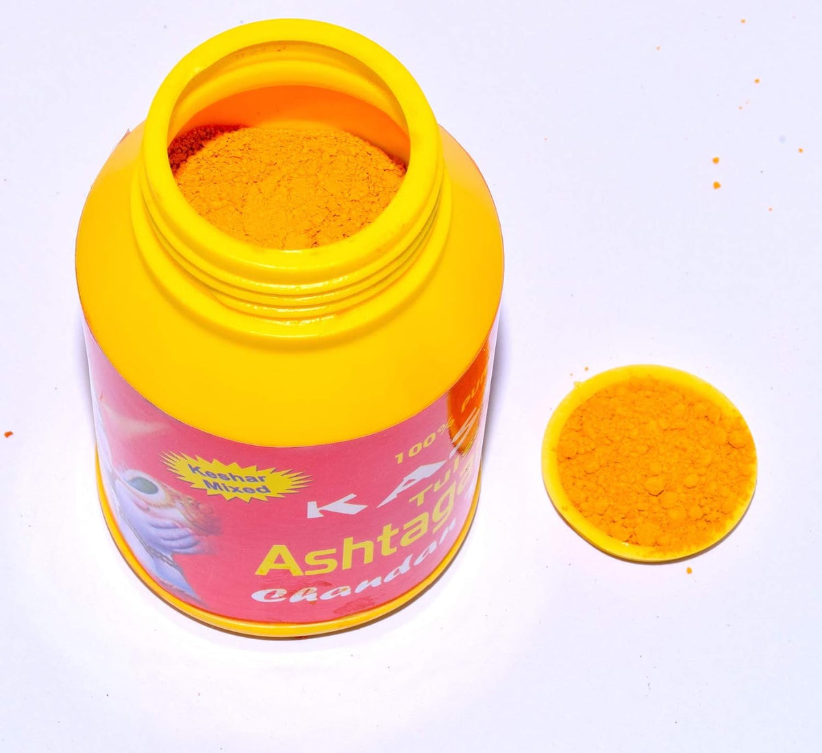 RUDRADIVINE Kashi Tulsi Ashtagandha Chandan Tikka , Yellow , 125 Gram Pack