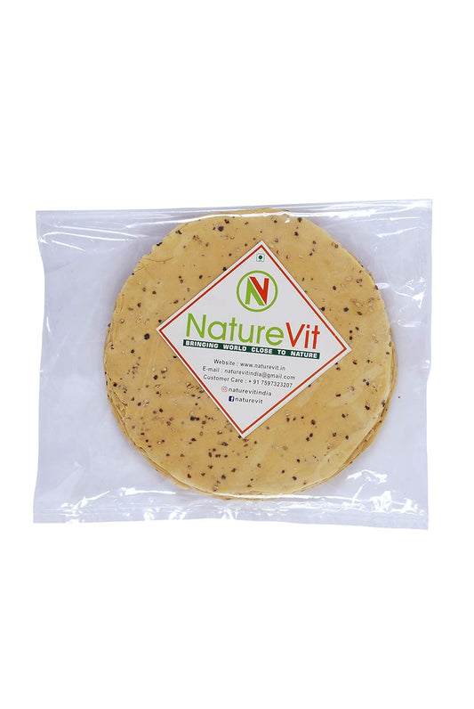 NatureVit Moong Lasun Papad, 400g [Handmade Moong Garlic Papad, Speciality of Rajasthan]