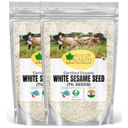 Bliss of Earth Organic Sesame Seeds 2x200 gm White For Eating, Raw Til Seeds