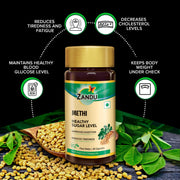 Zandu Methi Capsules (Fenugreek), Extracts of Methi (60 Veg Capsules x 2)
