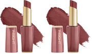 INSIGHT Pure Matte Lipstick - First Text| High Pigment, Long Lasting Smooth Matte Finish | Enriched with Vitamin E & Coconut Oil - 3.3 g (Pack of 2)