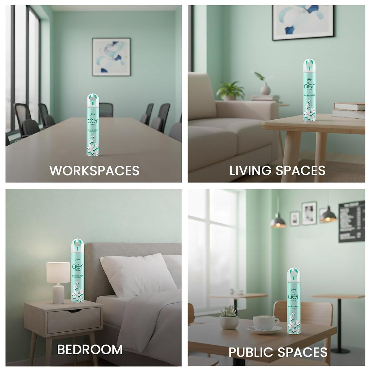 Godrej aer Spray | Room Freshener - Jasmine Delight (180 ml)