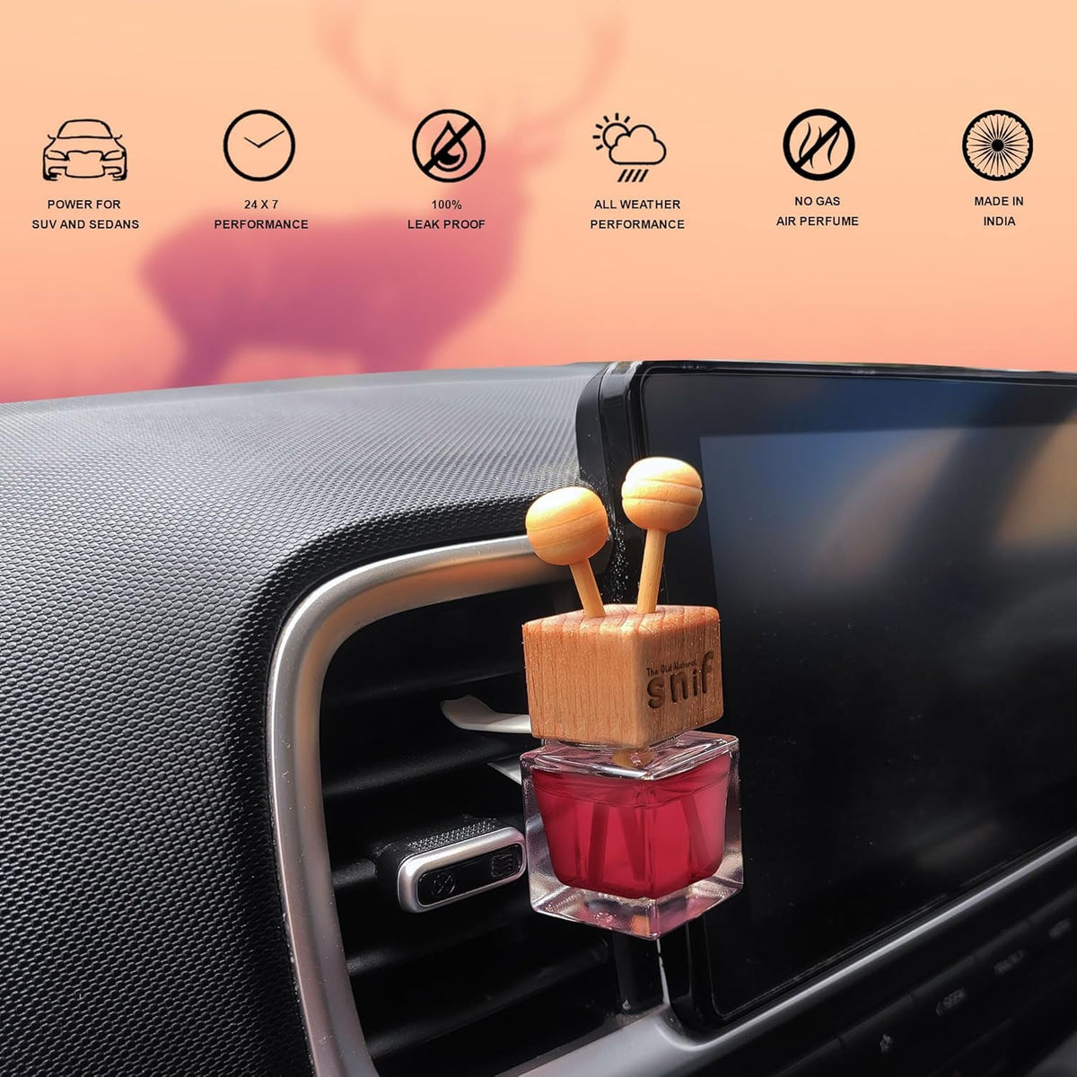 The Old Natural Premium Car Vent Perfume - 10 Ml|Long-Lasting Oudh Car Air Freshener|Luxury Car Fragrance (Combo),Oil