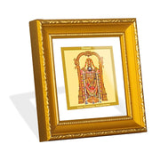 Diviniti Tirupati Balaji Gold Plated Wall Photo Frame, Table Décor| DG Frame 101 Size 1A and 24K Gold Plated Foil| Religious Photo Frame Idol For Pooja, Gifts Items (10 CM X 10 CM)