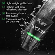 Beardo Clarifying Gel Face Wash for Men with Salicylic Acid | Anti Acne & Oil Control | Unclogs Pores, Reduces Blackheads, Gentle Daily Cleanser for Oily & Acne-Prone Skin – 100ml