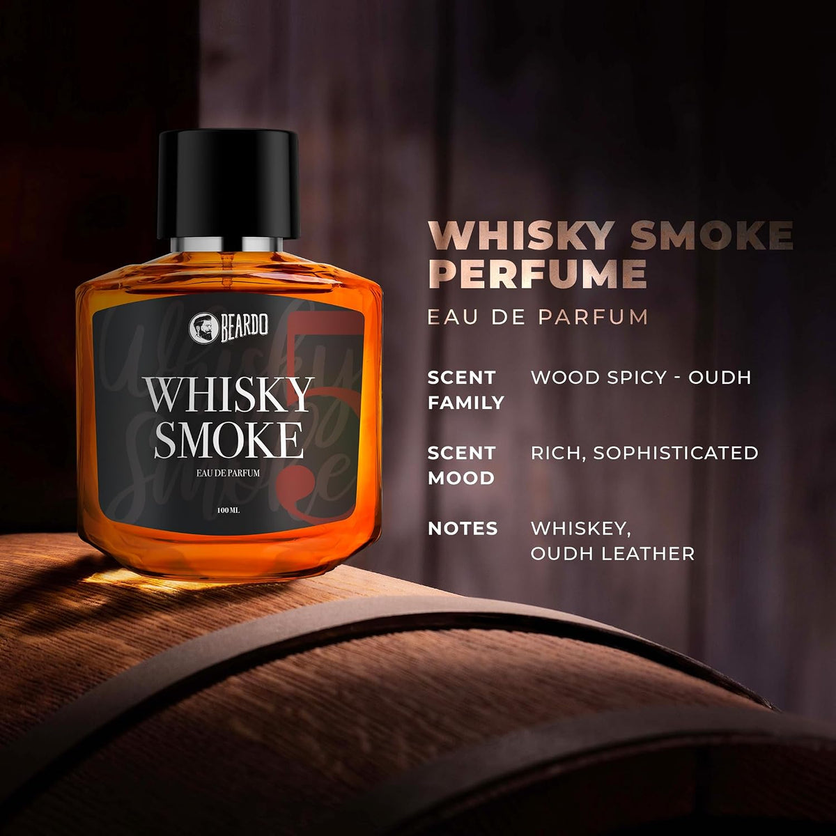 BEARDO Dark Side And Whisky Smoke Perfume for Man, 100ml X 2| Eau De Parfum | Premium, Strong & Long Lasting Fresh Scent Fragrance For |Premium Perfume for Men | Gift For Friends | Gift For Men