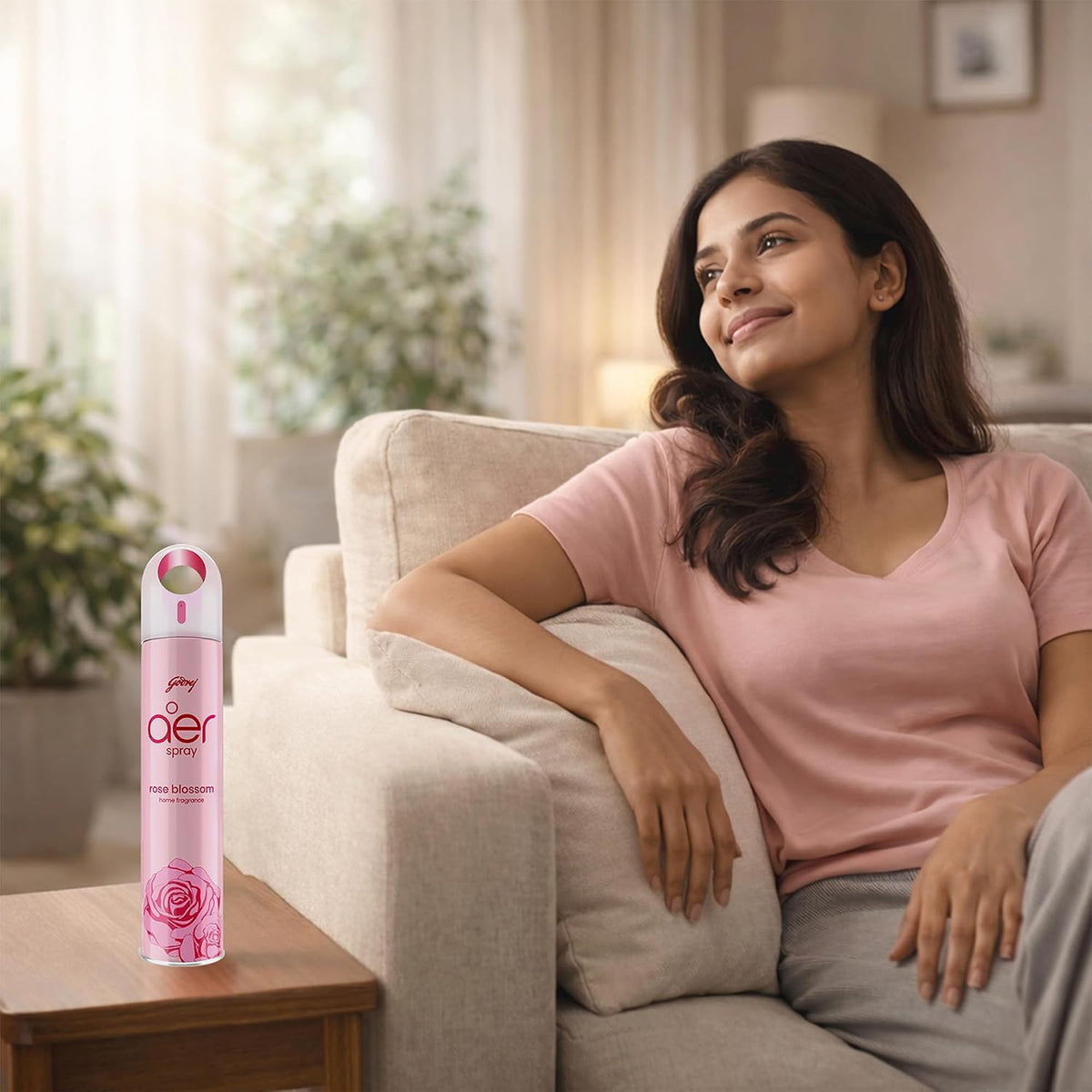 Godrej aer Spray | Room Freshener for Home & Office - Rose Blossom (180 ml) | Long-Lasting Fragrance