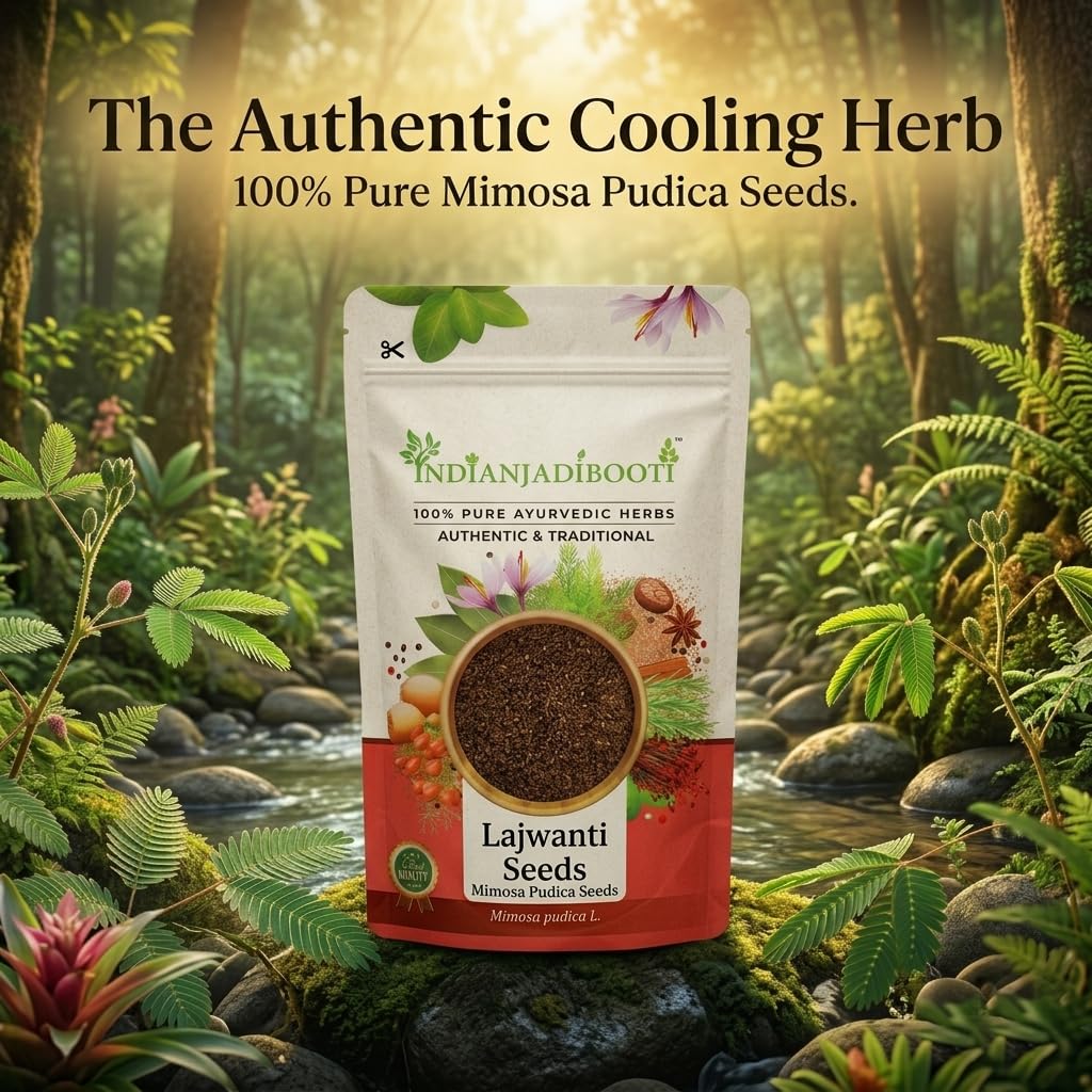 IndianJadiBooti Pure Lajwanti Seeds (250g) (Mimosa Pudica/Chui Mui) | Raw Touch-Me-Not Seeds for Natural Cooling, Holistic Vitality & Traditional Wellness