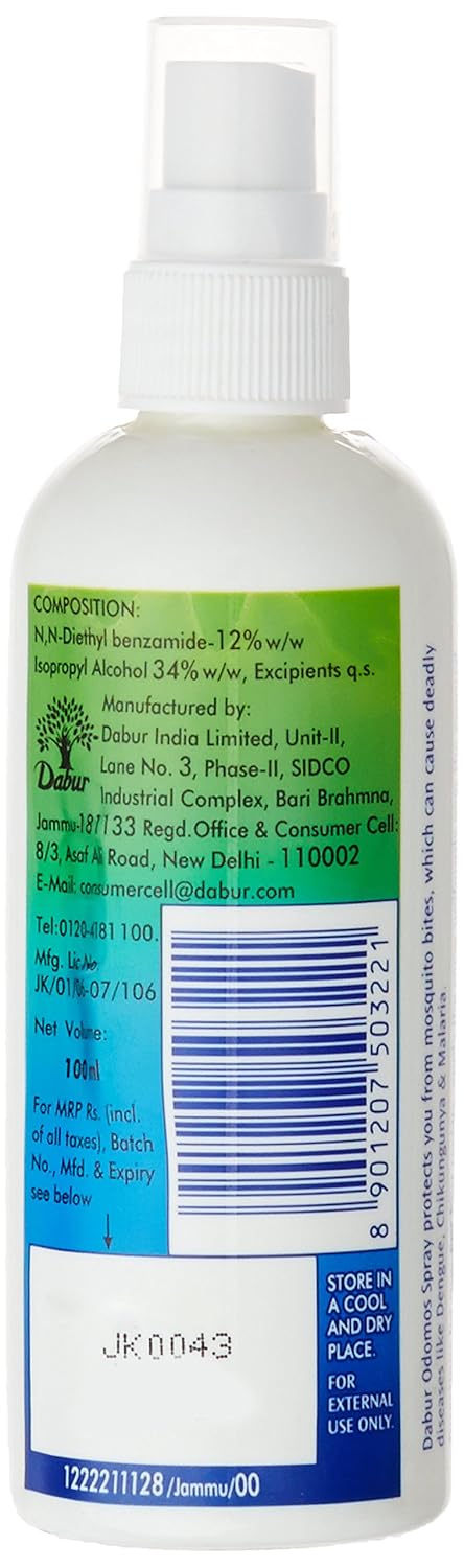 DABUR Red Gel Controls Bad Breath, Plaque, Gingivitis, Toothache - 150 G (Pack Of 2) Odomos Narurals Mosquito Repellant Spray - 100 Ml