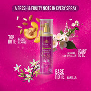 Yardley London Glam Collection Gorgeous Girl Fine Fragrance Body Mist Spray | 2X Perfume for Women | 91% Naturally Derived | Vanilla, Almond & Peach