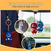 Toy Imagine Face Changing Cartoon Keychains for Kids, Pack of 12