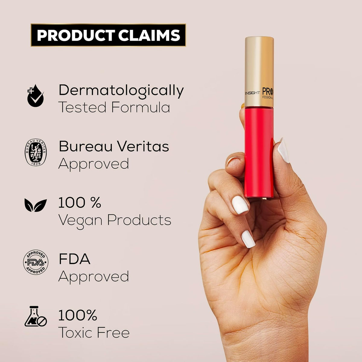 INSIGHT Radiant Lip Color (Dusky Rose) | Glossy Finish | Lightweight Formula with Glass-Like Shine | Enriched with Hyaluronic Acid & Avocado Oil for Hydrated, Soft, Nourished Lips, 7g (Pack of 2)