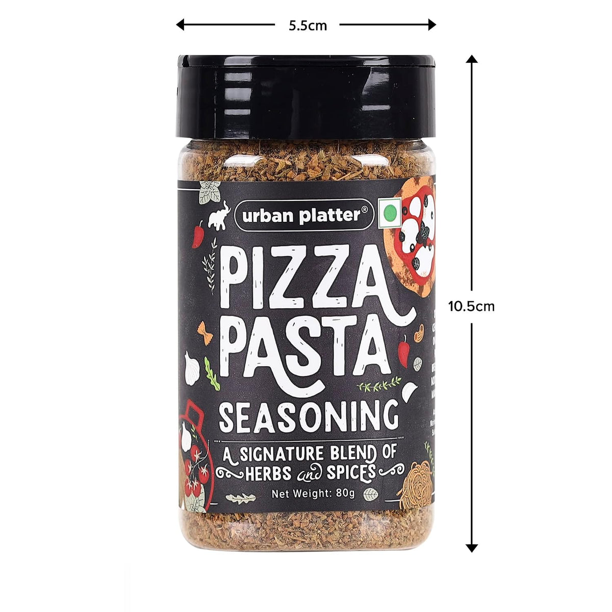 Urban Platter Pizza Pasta Seasoning, 80g (Signature Italian-Style Seasoning | Multipurpose Herb & Spice Blend | MSG-Free)