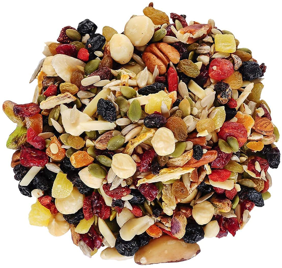 NatureVit Mixed Berries, Nuts and Seeds 300 Gram Jar Pack | Super Trail Mix with 20+ Assorted Ingredients | Dry Fruit, Super Seeds & Dried Fruits Combo | Immunity Booster Snack