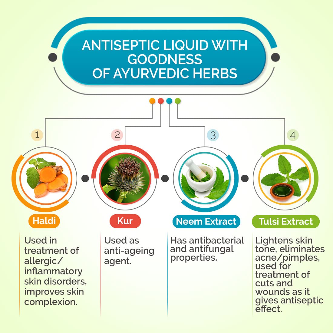 Keya Seth Aromatherapy, Ankush Ayurvedic Antiseptic Liquid, No Burning Sensation for First Aid & Personal Hygiene, Enriched with Neem, Tulsi, Lavender & Rose Essential Oil 100ml (Pack of 1)