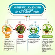 Keya Seth Aromatherapy, Ankush Ayurvedic Antiseptic Liquid, No Burning Sensation for First Aid & Personal Hygiene, Enriched with Neem, Tulsi, Lavender & Rose Essential Oil 100ml (Pack of 1)