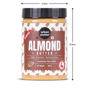 Urban Platter Almond Butter (Without Skin), 500g (Nutty Flavour | Single Ingredient | Keto-Friendly | Blanched Paste)