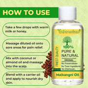 IndianJadiBooti Malkangani Oil - Cold Pressed Jyotishmati Tel (Celastrus Paniculatus) - Pure Oil for Scalp Massage, Focus & Hair Wellness - 50ml