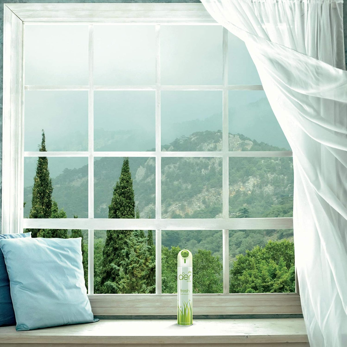 Godrej aer Spray | Room Freshener for Home & Office - Fresh Lush Green | Pack of 2 (220 ml each)| Long-Lasting Fragrance