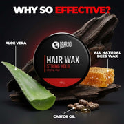 Beardo Stronghold Hair Wax| Glossy Finish | Shine | Strong Hold 100 gm