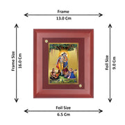 DIVINITI 24K Gold Plated Shri Radha Rani and Lord Krishna Photo Frame | Premium Religious Gift & Spiritual Home Decor | MDF Gold Foil Frame for Pooja Room, Mandir, Wall & Gifting | 16 x 13.5 CM