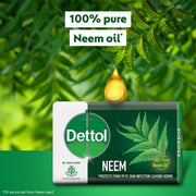 Dettol Neem Bathing Soap Bar With Pure Neem Oil, 75G , Combo Offer On Bath Soap