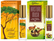 Parag Fragrances Combo Pack of Long Lasting Attar Perfume 8ml x 3 pc Total 24ml Perfume Spray For Men and Women (Mysore Sandal/Jasmine/Ruh Gulab)