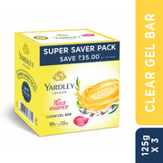 Yardley London Yardley Clear Gel Bar Peony & Ylang Ylang - With 99% Pure Glycerin And Natural Floral Oils 125Gx3