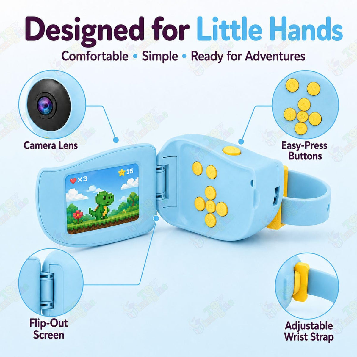 Toy Imagine Kids Digital Camera 1080P with 2-Inch Screen & Games