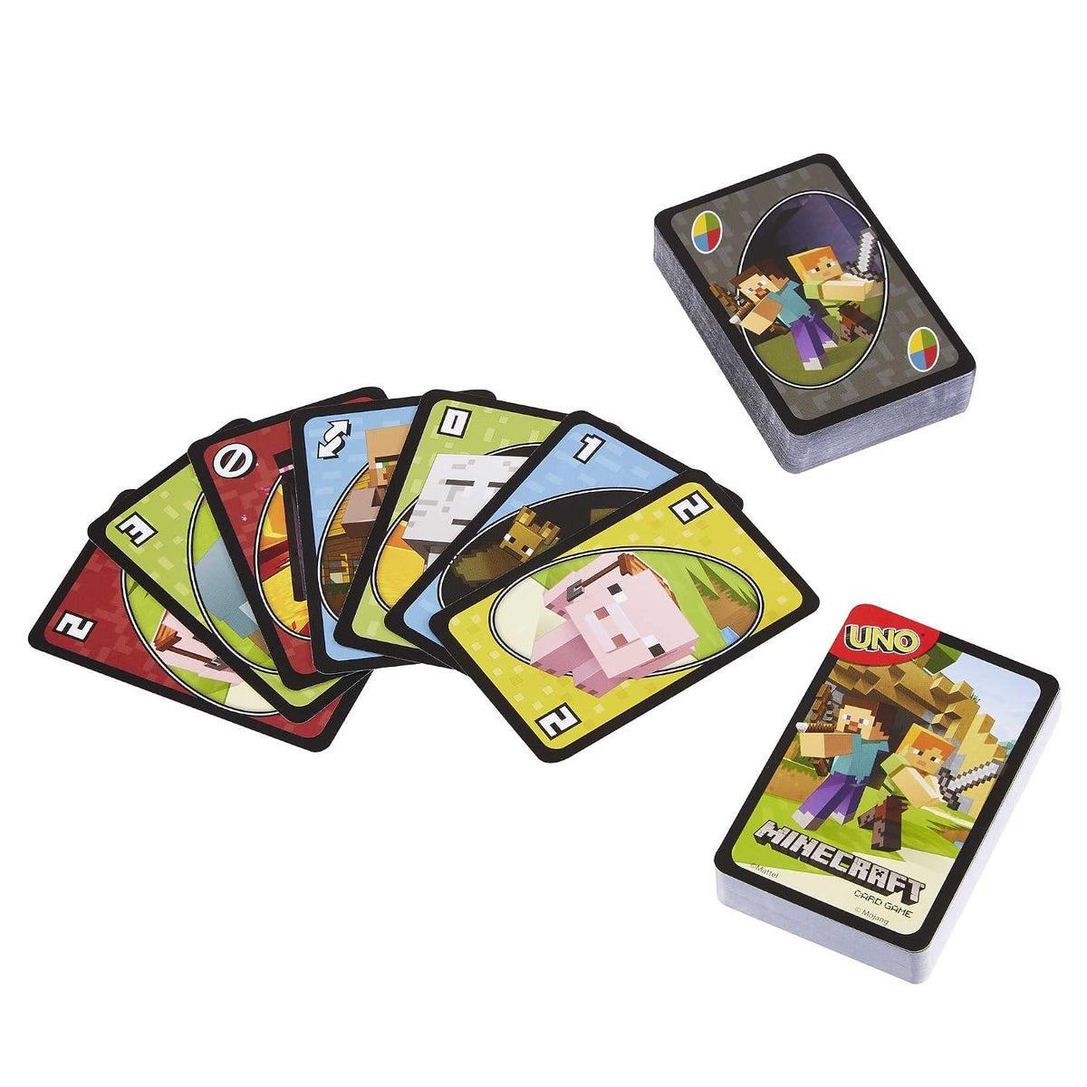 Mattel Games Uno Minecraft Card Game (84 Months To 132 Months) For Adult, Multi color