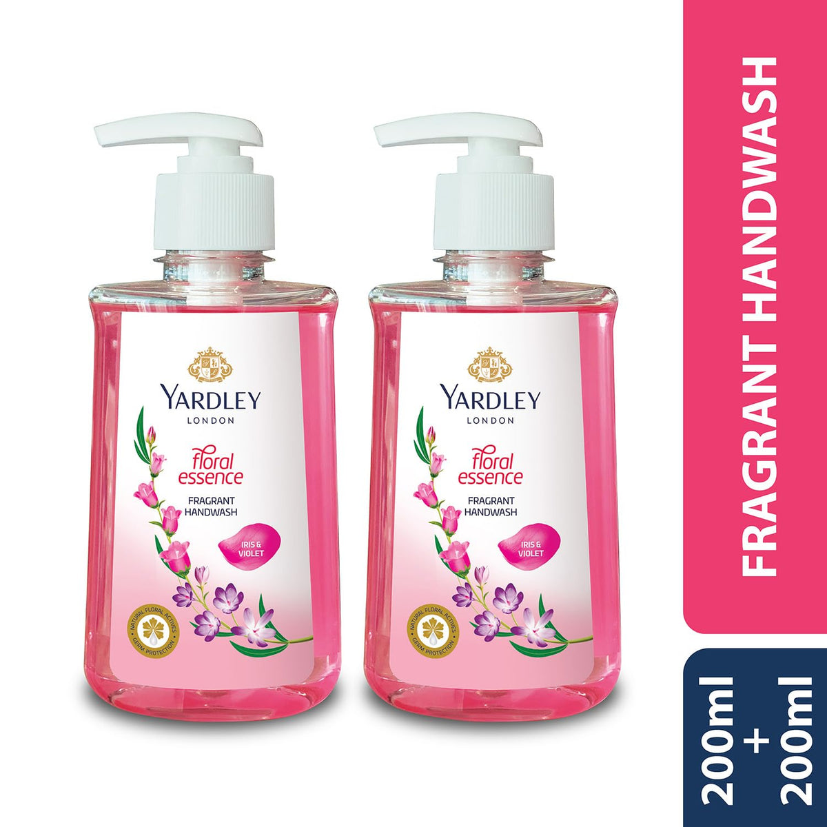 Yardley London Floral Essence Iris & Violet Fragrant Handwash 200ml+200ml