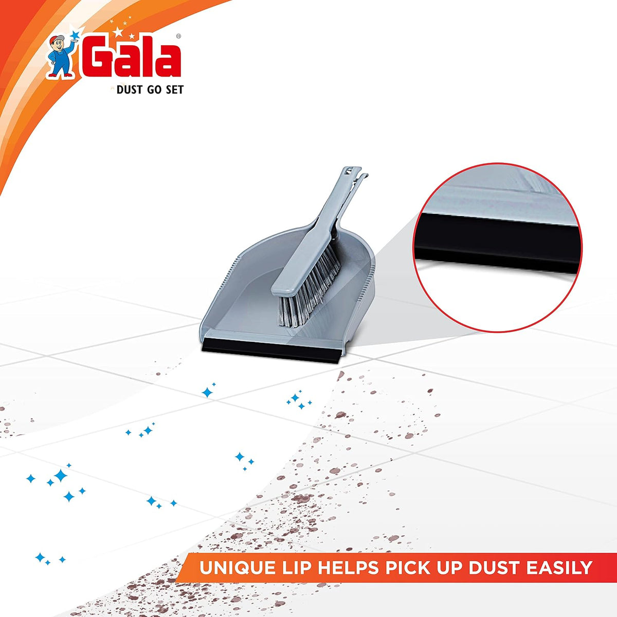 Gala Toilex Toilet Brush with Square Container(Multicolor,Pack of 1)