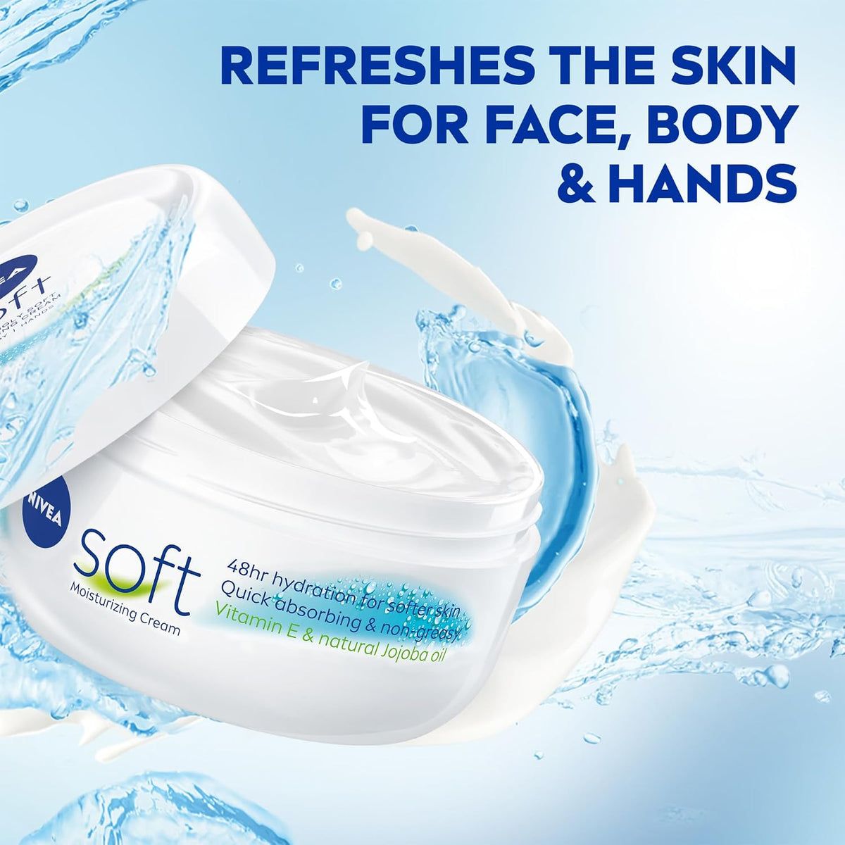 NIVEA Soft Moisturizing Creme, 6.8 Ounce (Pack of 3)