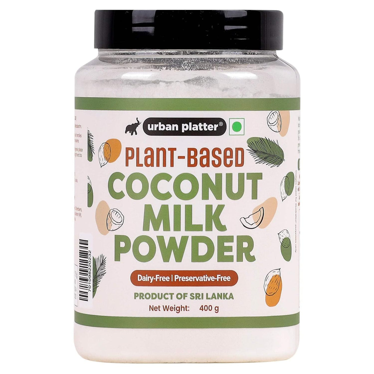 Urban Platter Coconut Milk Powder, 400g (Plant-Based, Preservative-Free , Easy to use, Dairy-Free , Source of Protein ,Add to Smoothies ,curries, Baked Goods))