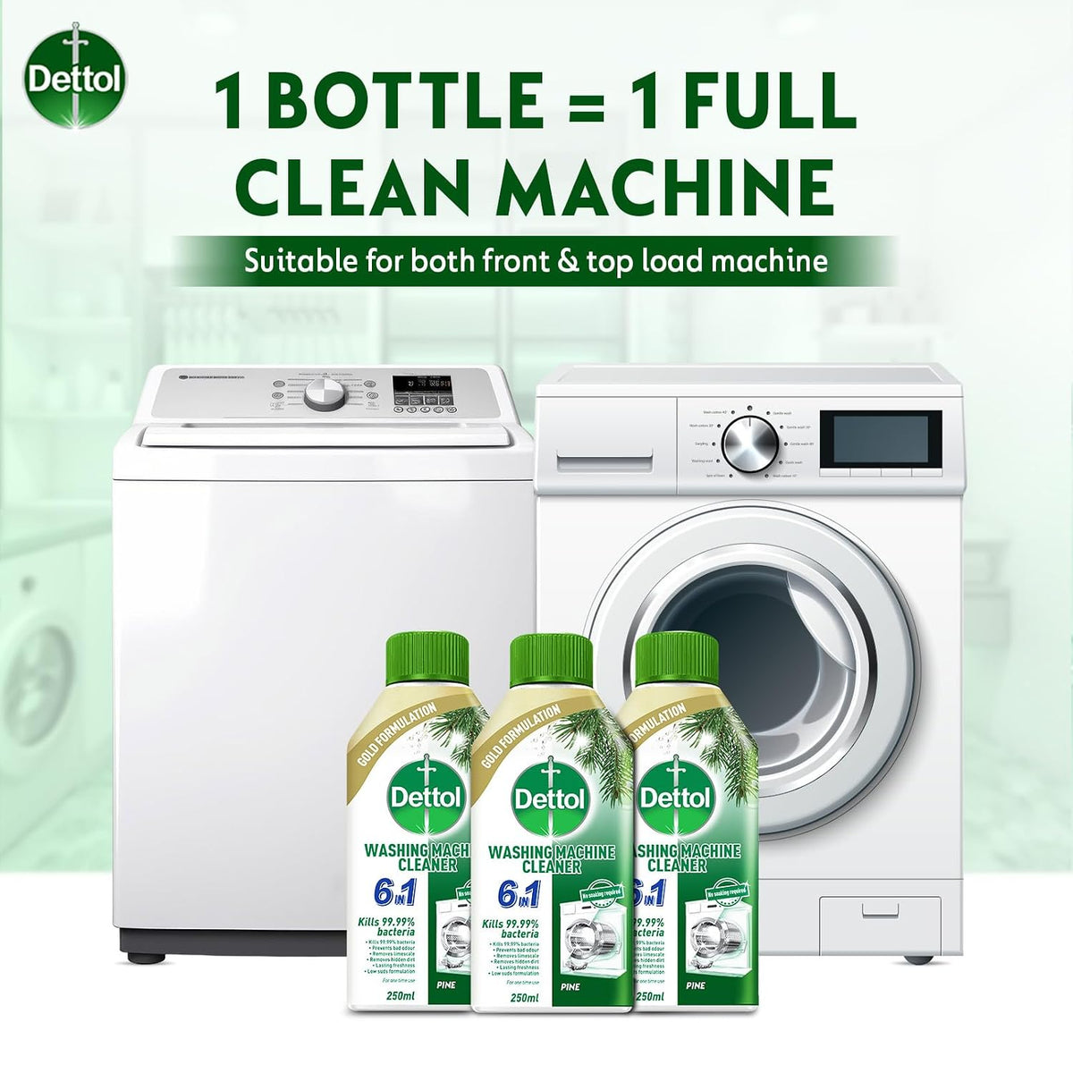 Dettol Washing Machine Cleaner 250ml Pine