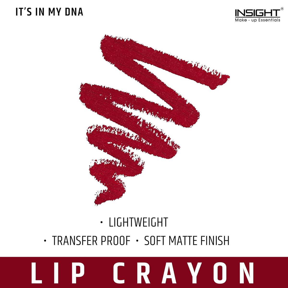 INSIGHT Mega Last Crayon Lipstick | Matte Finish | Non-Transferable formula | Intense Color Pay off | 2in1 Formula |Water-Resistant | Built Sharpener-Shade 14