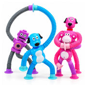 Toy Imagine Flexible Suction Cup Robot Toy for Kids Bendable Stretchable Pop Tube Arms & Legs Creative Sensory Fidget Toy with Suction Feet Fun Pretend Play & Activity Toy for Boys & Girls