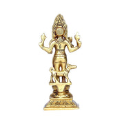 Aalayam Selveer Kaal Bhairav Idol | Kala Bairava Idol | Kalabhairava Idol Brass | Kala Bairavar Statue Brass 16 CM Height, Gold Colour 1 No