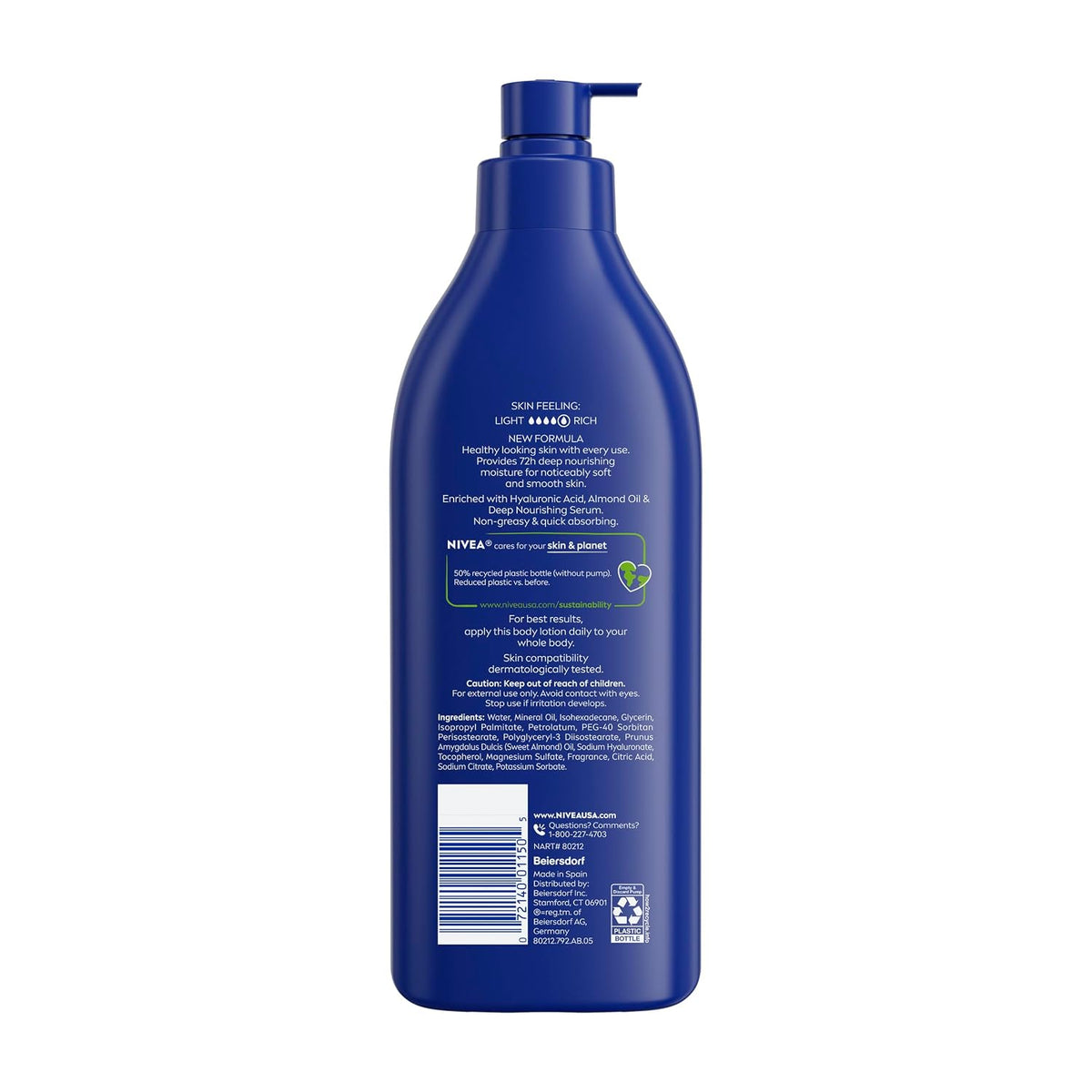 Nivea Essentially Enriched Daily Lotion for Dry to Very Dry Skin 500 ml(16.9 Fluid Ounce)