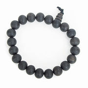 Aalayam Selveer Natural Unpolished Karungali Bracelets Original for Men & Women (Bead Size 10 mm) (Black)