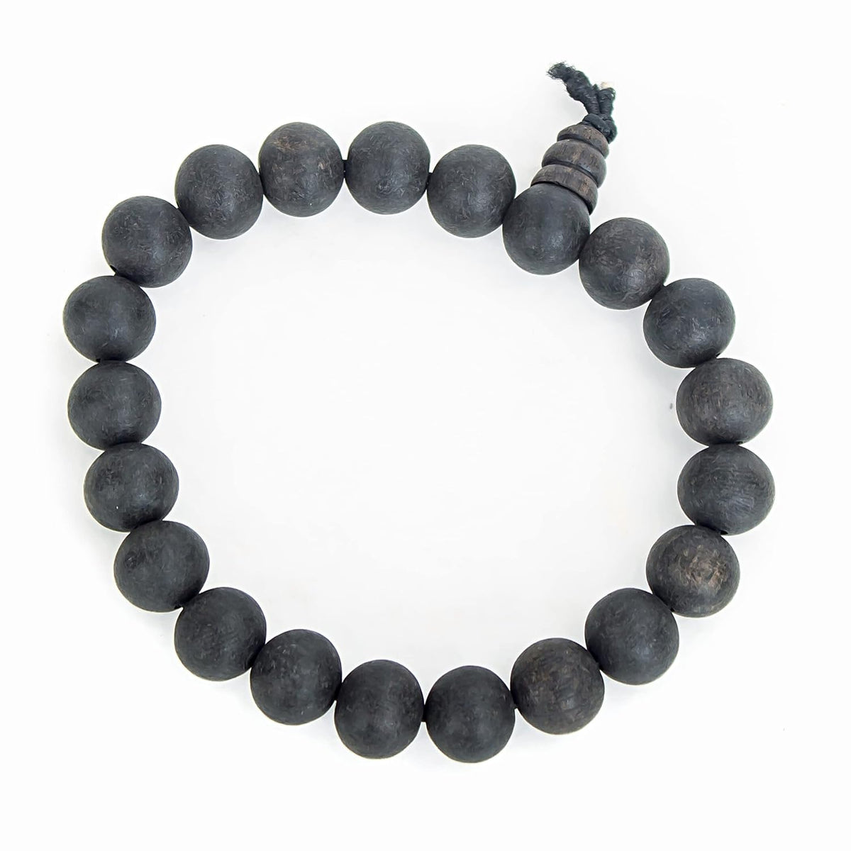 Aalayam Selveer Natural Unpolished Karungali Bracelets Original for Men & Women (Bead Size 10 mm) (Black)