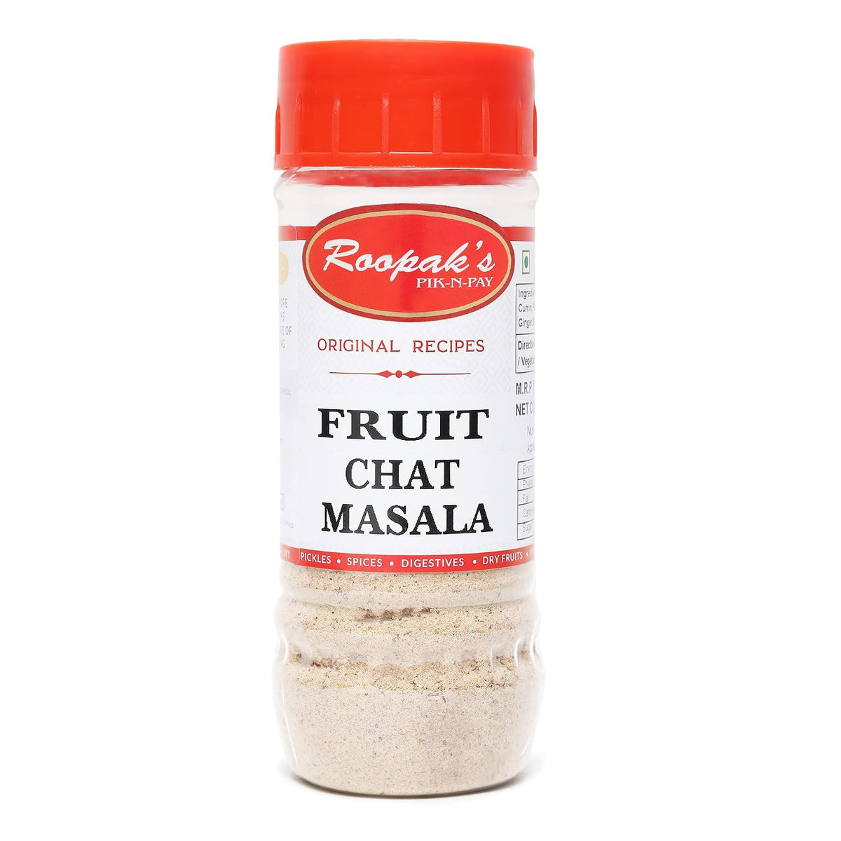 ROOPAK'S PIK-N-PAY's-Combo Pack Of Kala Chat Masala + Fruit Chat Masala + Onion Salad Masala(Pack Of 3,100Gm Each)