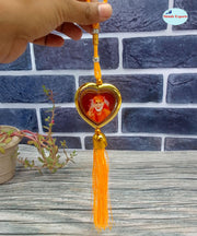 SHINDE EXPORTS Lord Mahadev Multicolor Car Hanging (Yellow Heart Hanger)