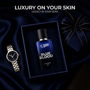 BEARDO Blue Blood Premium Perfume for Men 30 ml | Eau De Parfum Intense, Aromatic, Aquatic Premium Scent | Perfume for Men Long Lasting Smell | Premium Gift For Man | Perfume For Man