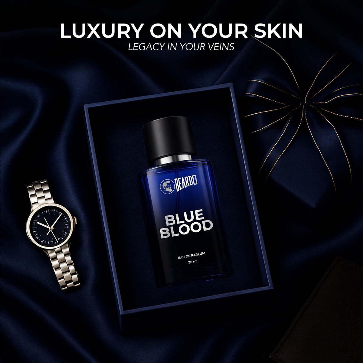 BEARDO Blue Blood Premium Perfume for Men 30 ml | Eau De Parfum Intense, Aromatic, Aquatic Premium Scent | Perfume for Men Long Lasting Smell | Premium Gift For Man | Perfume For Man