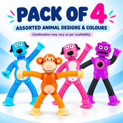 Toy Imagine Flexible Suction Cup Robot Toy for Kids Bendable Stretchable Pop Tube Arms & Legs Creative Sensory Fidget Toy with Suction Feet Fun Pretend Play & Activity Toy for Boys & Girls
