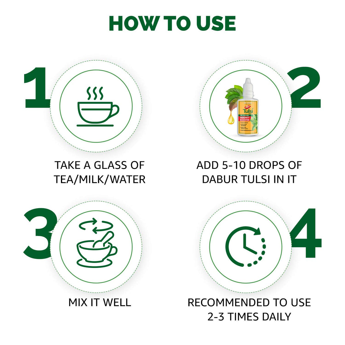 Dabur Tulsi Drops : 30ml (20ml + 10ml Free) | Contains Extracts of 5 Rare Tulsi | Boosts Immunity | Cough And Cold Relief | 100% Ayurvedic | Builds Respiratory Health (Pack of 2)